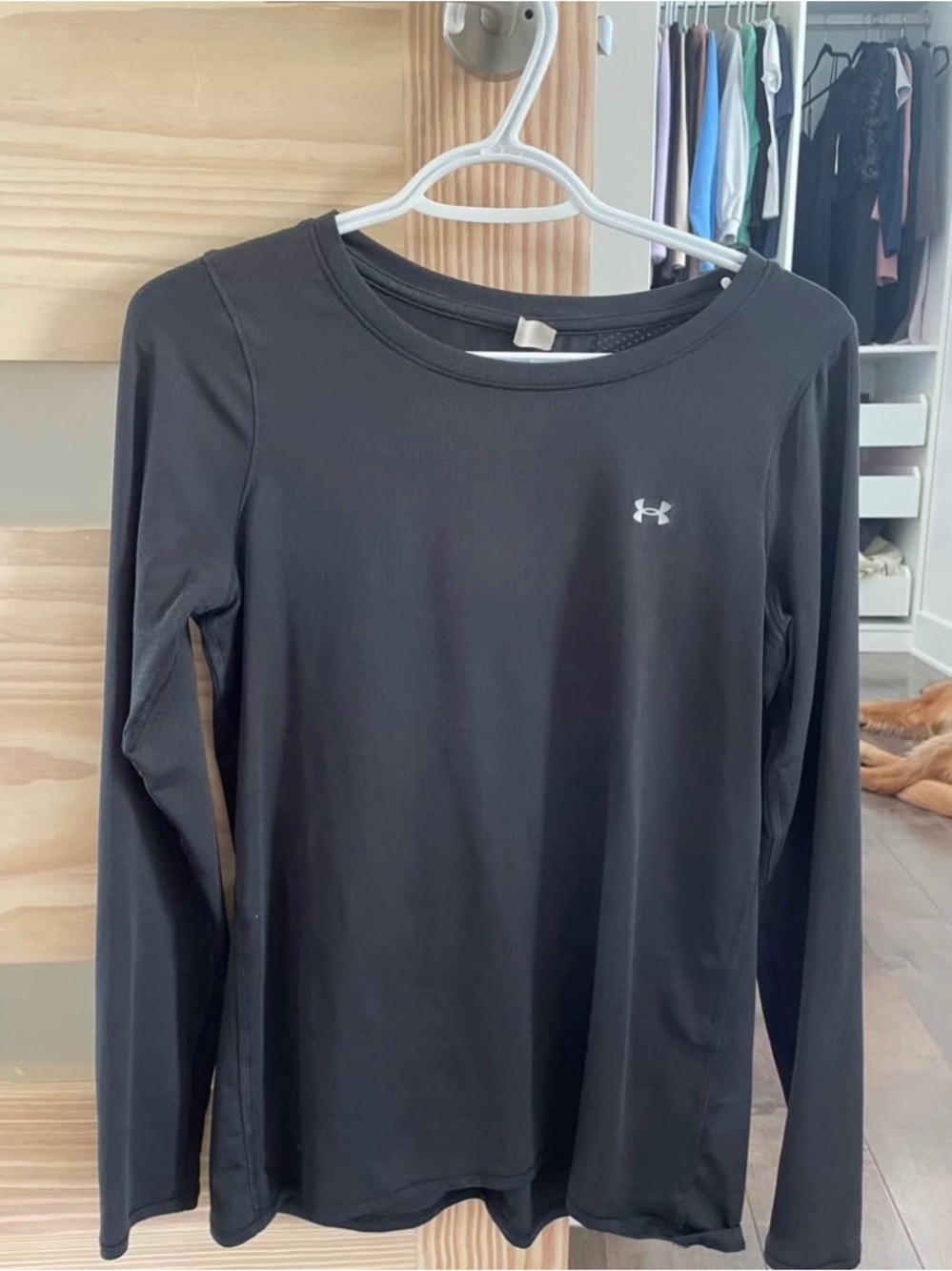 Under Armour Black Long-Sleeve Crew Performance Top - small